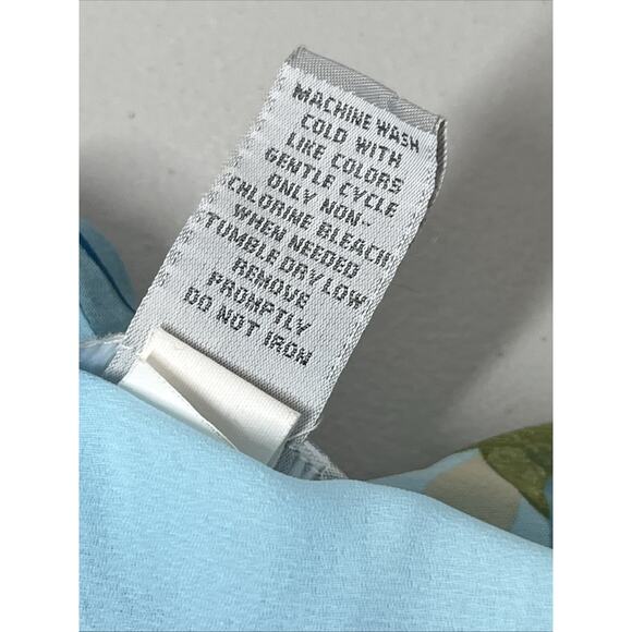 Old Navy V Neck Chiffon Midi Tank Dress Size 16 Blue Floral V Neck Lightweight - Picture 10 of 11